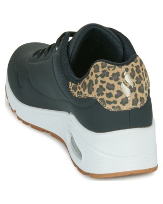 Skechers Uno Jungle Nite Γυναικείο Παπούτσι Μαύρο Λεοπάρ