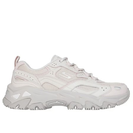 Skechers D'Lites Hiker Echo Lake Γυναικεία Παπούτσια Λευκό Γκρι