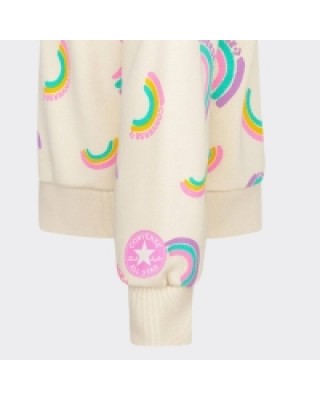 Converse Printed Hoodie & Legging Set Beige Pink Βρεφικά Σετ Φόρμας