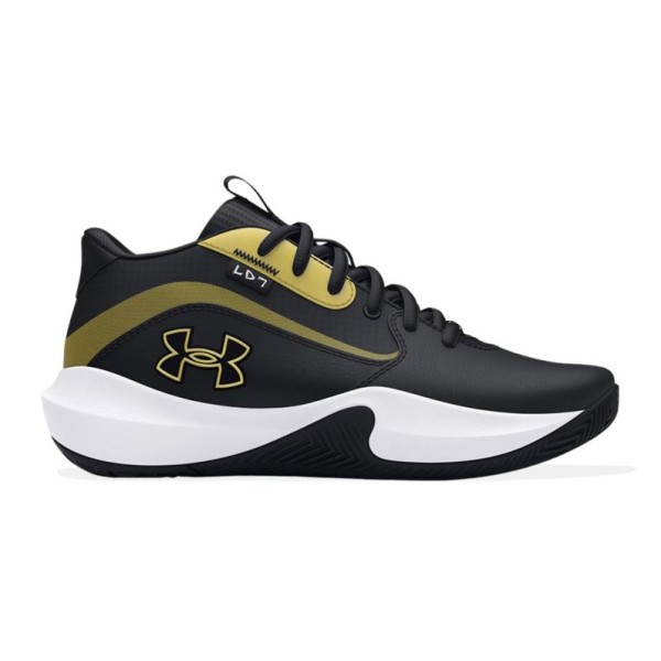 Under Armour Gs Lockdown 7 Unisex Παπούτσι Μπάσκετ Μαύρο Χρυσό