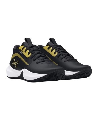 Under Armour Gs Lockdown 7 Unisex Παπούτσι Μπάσκετ Μαύρο Χρυσό