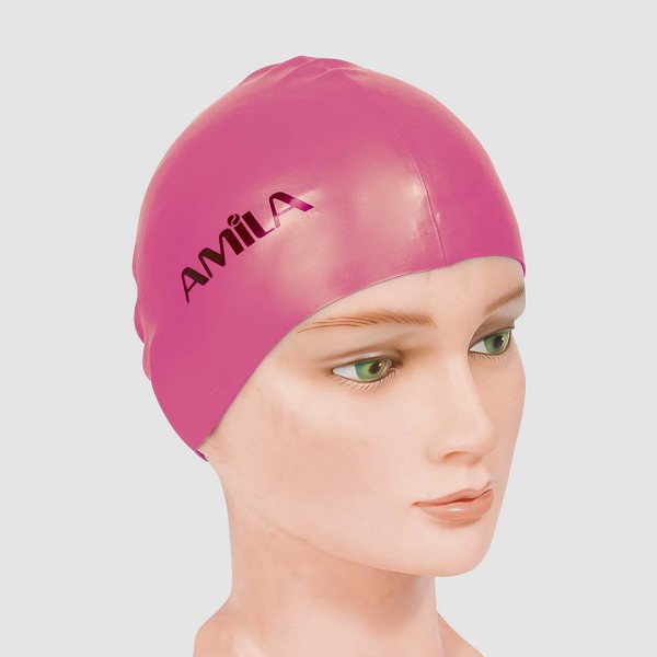 Amila Σκουφάκι Κολύμβησης Σιλικόνης Ροζ