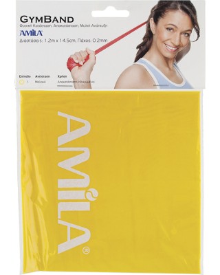 Amila Λάστιχο Gymband 1.2m Ultra Light Κίτρινο
