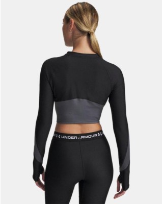 Under Armour Hg Rib 1/4 Zip Γυναικείες Μπλούζες Μαύρο