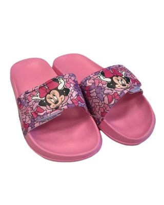 Disney Minnie Pool Slipper With Velcro Pink Παιδικές Παντόφλες