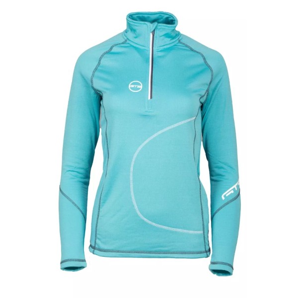 Gts Lady Tech Halfzip Waffle Γυναικείες Μπλούζες Γαλάζιο