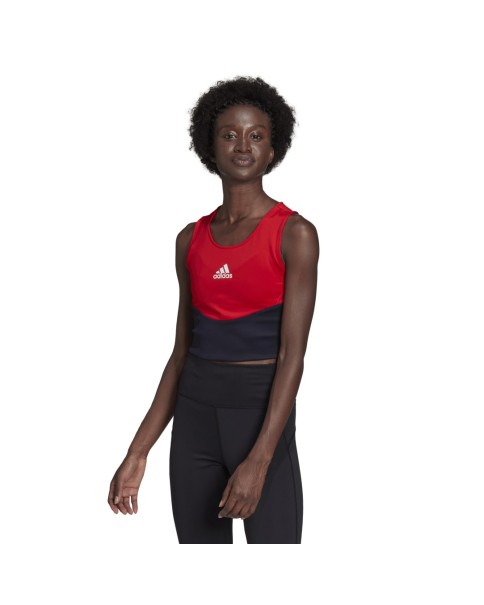 adidas Colorblock 3-Stripes Crop Top Γυναικεία Αμάνικα adidas Colorblock 3-Stripes Crop Top Γυναικεία Αμάνικα