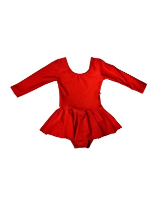 Dansport Κορμάκι Λυκρα Με Βολάν Μμ Κόκκινο