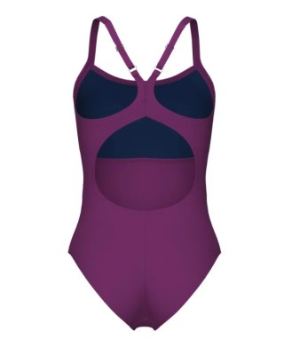 Arena W Solid Swimsuit Lightdrop Back B Γυναικείο Ολόσωμο Μαγιό Μωβ