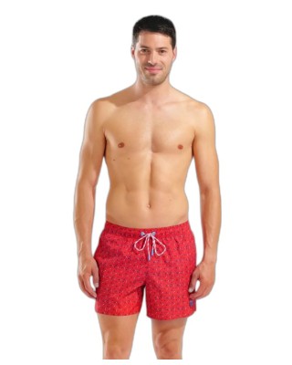 Arena Men'S Beach Short Allover Ανδρικό Μαγιό Κόκκινο