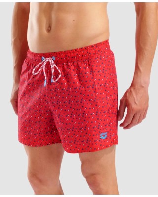 Arena Men'S Beach Short Allover Ανδρικό Μαγιό Κόκκινο