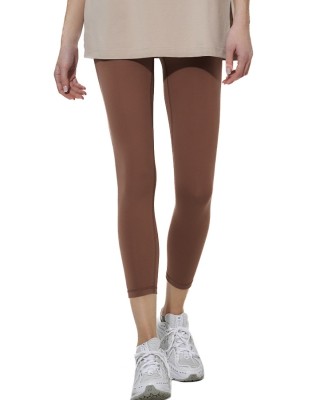 Body Action W Full Length Tights Γυναικείο Κολάν Καφέ