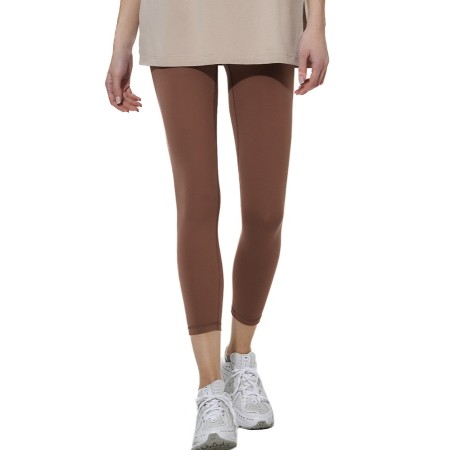 Body Action W Full Length Tights Γυναικείο Κολάν Καφέ