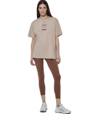 Body Action W Full Length Tights Γυναικείο Κολάν Καφέ Κολάν