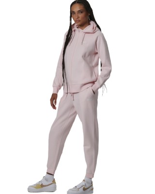 Body Action Fleece Skinny Joggers Ροζ Γυναικείο Παντελόνι 