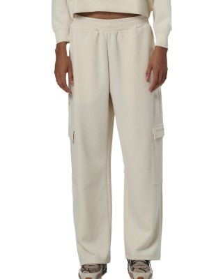 Body Action Wide-Leg Cargo Trousers Γυναικείο Παντελόνι Εκρού Body Action Wide-Leg Cargo Trousers Γυναικείο Παντελόνι Εκρού