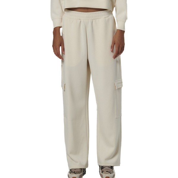Body Action Wide-Leg Cargo Trousers Γυναικείο Παντελόνι Εκρού Body Action Wide-Leg Cargo Trousers Γυναικείο Παντελόνι Εκρού