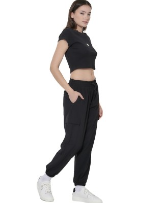 Body Action W Poly Stretch Cargo Pants Γυναικείο Παντελόνι Μαύρο