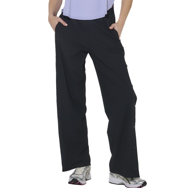 Body Action W Wide-Leg Yoga Trousers Γυναικείο Παντελόνι Μαύρο