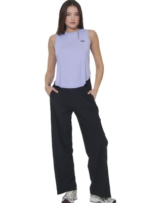 Body Action W Wide-Leg Yoga Trousers Γυναικείο Παντελόνι Μαύρο