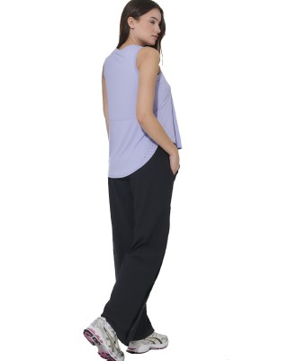 Body Action W Wide-Leg Yoga Trousers Γυναικείο Παντελόνι Μαύρο