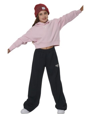 Body Action Wide-Leg Modal Trousers Παιδικό Παντελόνι Μαύρο