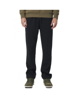 Body Action Fleece Open Leg Sweatpants Ανδρικό Παντελόνι Μαύρο