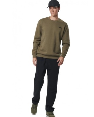 Body Action Fleece Open Leg Sweatpants Ανδρικό Παντελόνι Μαύρο