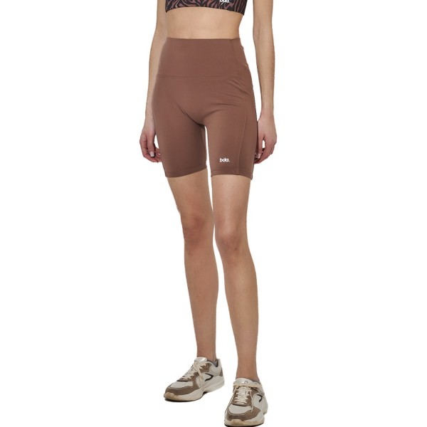 Body Action W Bike Shorts Γυναικείο Ποδηλατικό Κολάν Καφέ Ποδηλασία