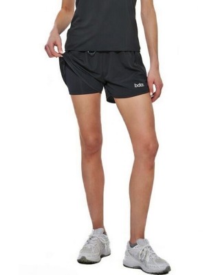 Body Action W 2- In-1 Γυναικείο Σορτς με Εσωτερικό Κολάν Μαύρο