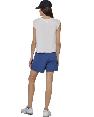 Body Action W Stretch Cotton-Blend Short Γυναικεία Βερμούδα Μπλε Σορτς-Βερμούδες Body Action W Stretch Cotton-Blend Short Γυναικεία Βερμούδα Μπλε Σορτς-Βερμούδες