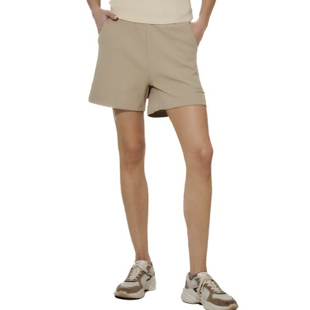 Body Action W Stretch Cotton-Blend Short Γυναικεία Βερμούδα Μπεζ