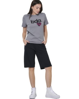 Body Action W Wide-Leg Bermuda Short Γυναικεία Βερμούδα Μαύρη