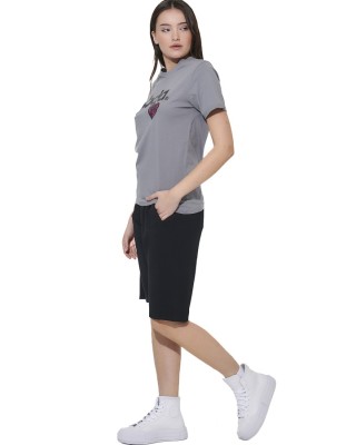 Body Action W Wide-Leg Bermuda Short Γυναικεία Βερμούδα Μαύρη