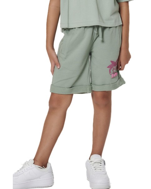 Body Action G French Terry Bermuda Short Παιδική Βερμούδα Πράσινη
