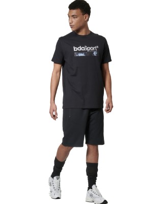 Body Action M Ess French Terry Ανδρική Βερμούδα Μαύρη