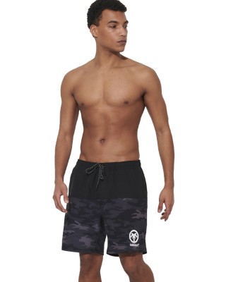 Body Action M Colorblock Swim Short Ανδρικό Μαγιό Μαύρο