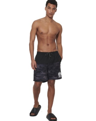 Body Action M Colorblock Swim Short Ανδρικό Μαγιό Μαύρο