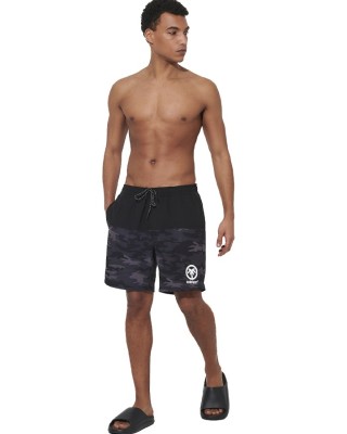 Body Action M Colorblock Swim Short Ανδρικό Μαγιό Μαύρο