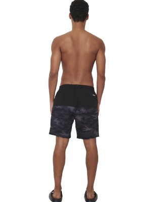 Body Action M Colorblock Swim Short Ανδρικό Μαγιό Μαύρο