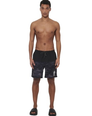 Body Action M Colorblock Swim Short Ανδρικό Μαγιό Μαύρο