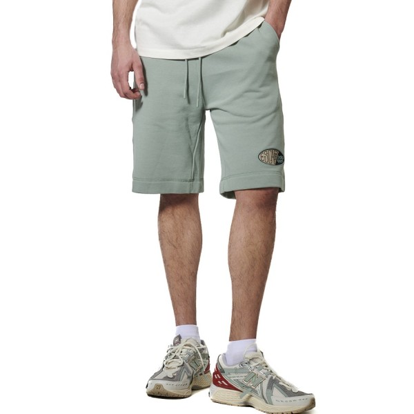 Body Action M Cotton French Terry Short Ανδρική Βερμούδα Πράσινη