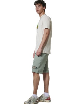 Body Action M Cotton French Terry Short Ανδρική Βερμούδα Πράσινη