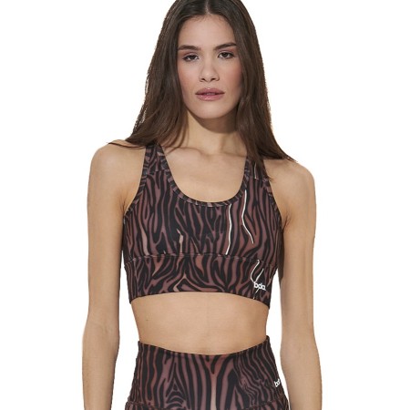 Body Action W Cross-Over Straps Αθλητικό Μπουστάκι Καφέ