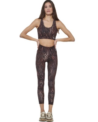 Body Action W Cross-Over Straps Αθλητικό Μπουστάκι Καφέ