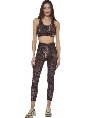 Body Action W Cross-Over Straps Αθλητικό Μπουστάκι Καφέ