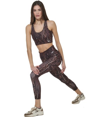 Body Action W Cross-Over Straps Αθλητικό Μπουστάκι Καφέ