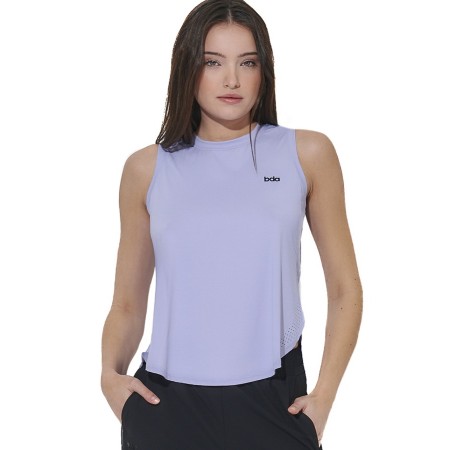 Body Action W Loose Breathable Yoga Top Γυναικείο Αμάνικο Μωβ