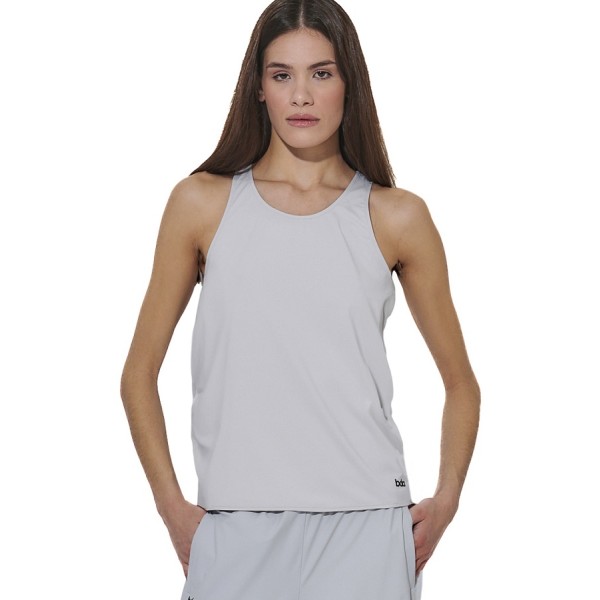Body Action W Cross-Back Yoga Top Γυναικείο Αμάνικο Γκρι