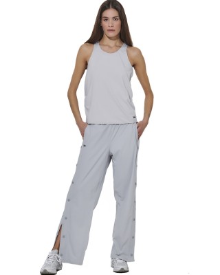 Body Action W Cross-Back Yoga Top Γυναικείο Αμάνικο Γκρι